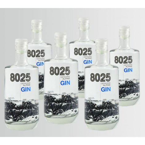 6 PACK - 8025 Genuine Alpine Gin 0,5 l